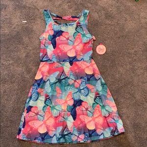So Multicolor Butterfly Dress